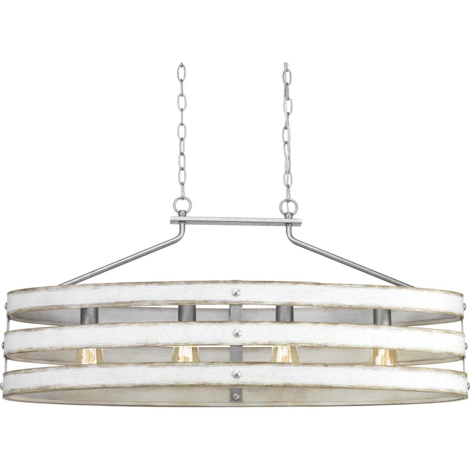 Progress Lighting - P400097-141 - Four Light Island Pendant - Gulliver - Galvanized Finish