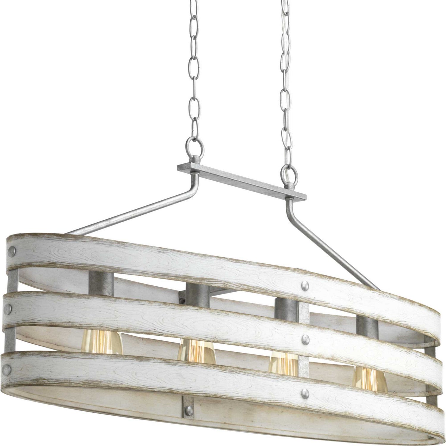 Progress Lighting - P400097-141 - Four Light Island Pendant - Gulliver - Galvanized Finish