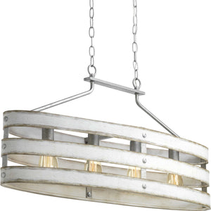 Progress Lighting - P400097-141 - Four Light Island Pendant - Gulliver - Galvanized Finish