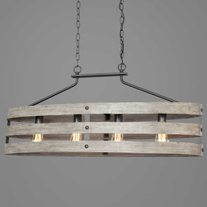 Progress Lighting - P400097-143 - Four Light Island Pendant - Gulliver - Graphite