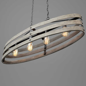 Progress Lighting - P400097-143 - Four Light Island Pendant - Gulliver - Graphite