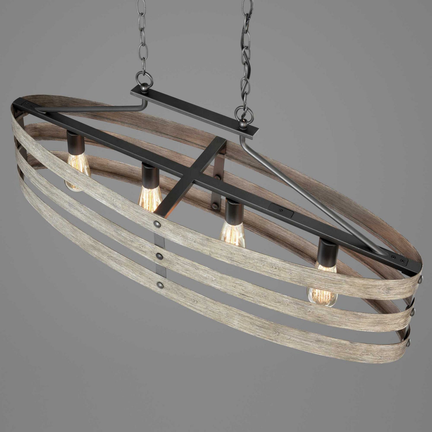 Progress Lighting - P400097-143 - Four Light Island Pendant - Gulliver - Graphite