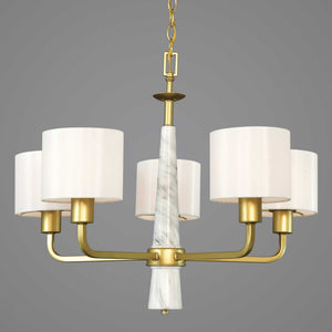 Progress Lighting - P400098-078 - Five Light Chandelier - Palacio - Vintage Gold