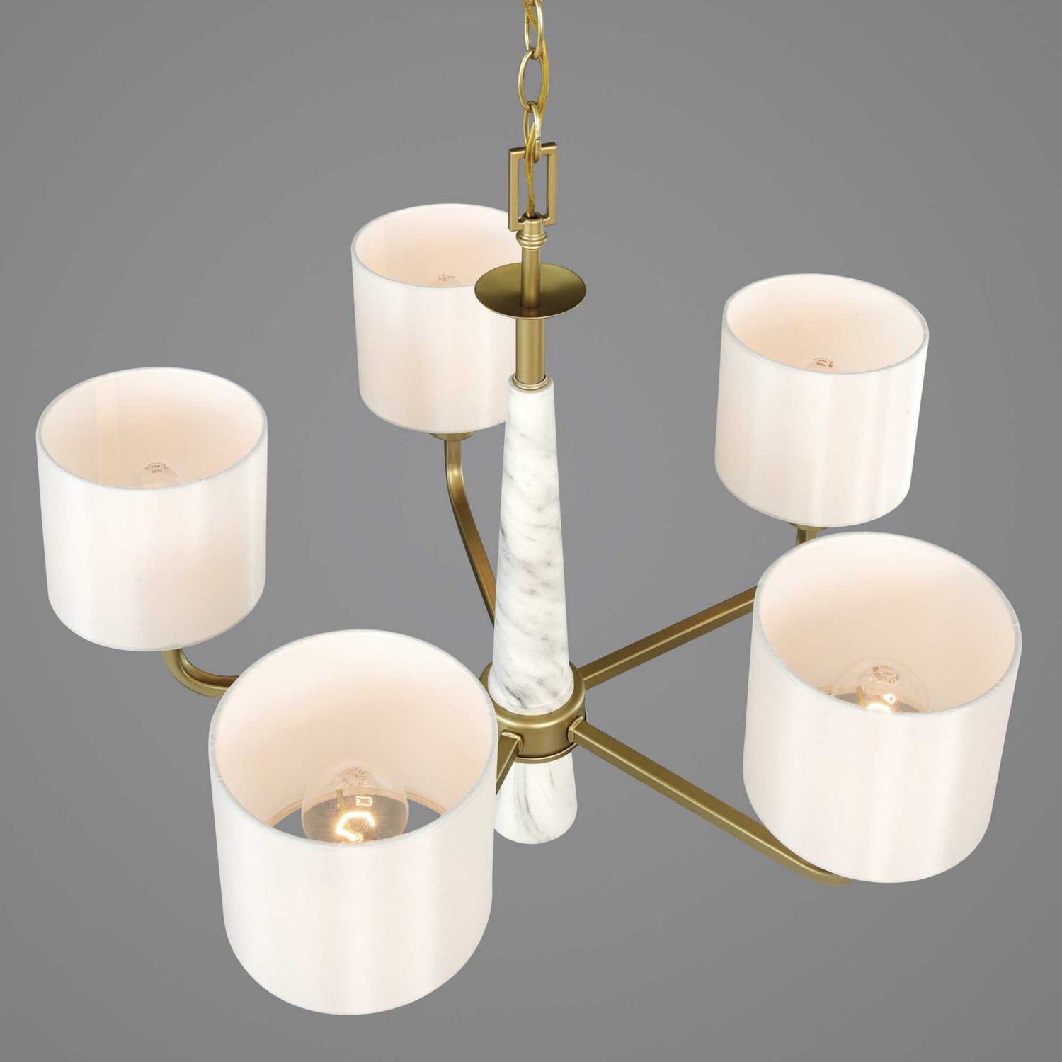 Progress Lighting - P400098-078 - Five Light Chandelier - Palacio - Vintage Gold