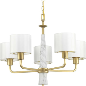 Progress Lighting - P400098-078 - Five Light Chandelier - Palacio - Vintage Gold