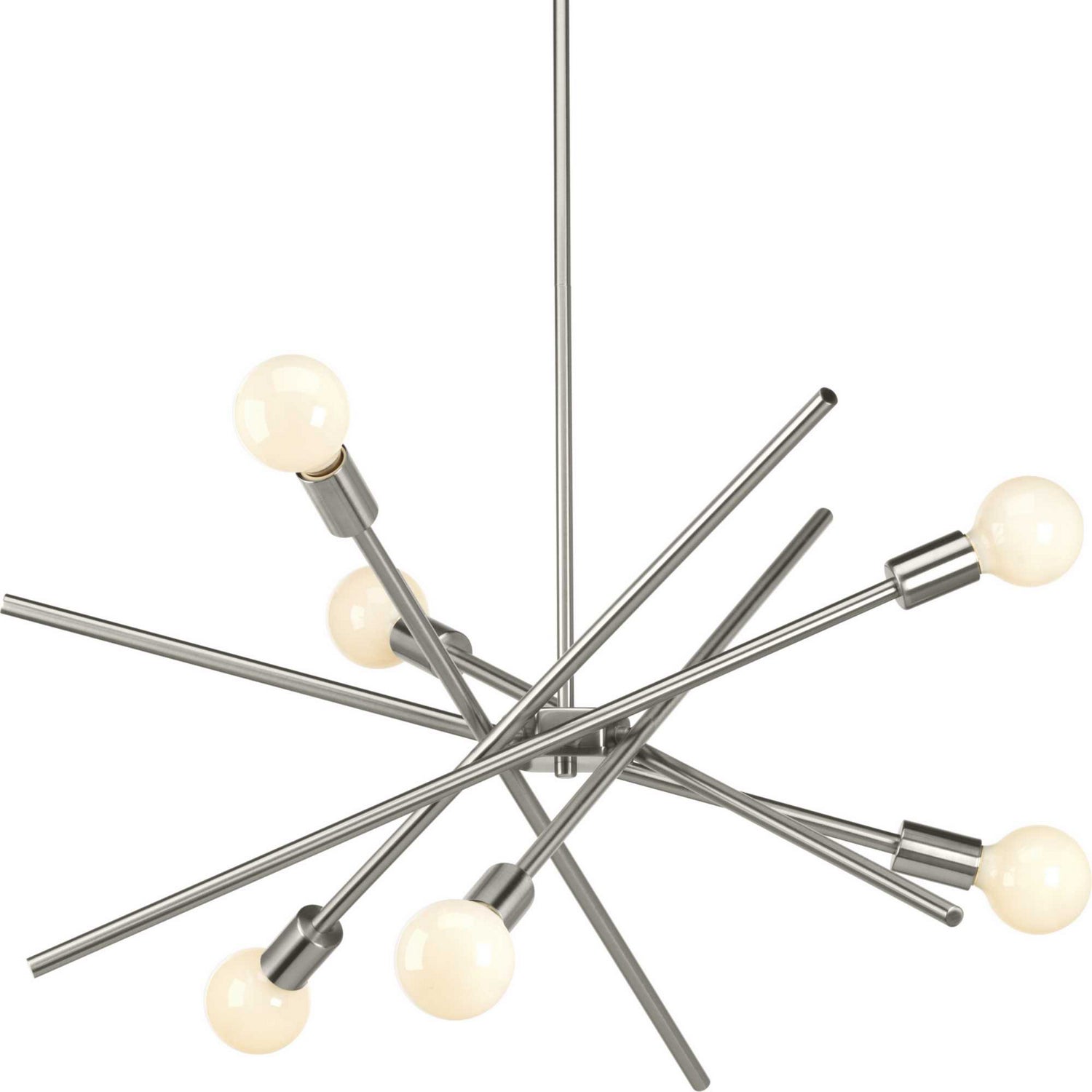 Progress Lighting - P400108-009 - Six Light Chandelier - Astra - Brushed Nickel