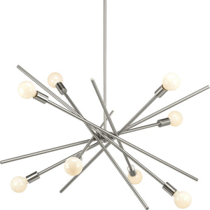 Progress Lighting - P400109-009 - Eight Light Chandelier - Astra - Brushed Nickel