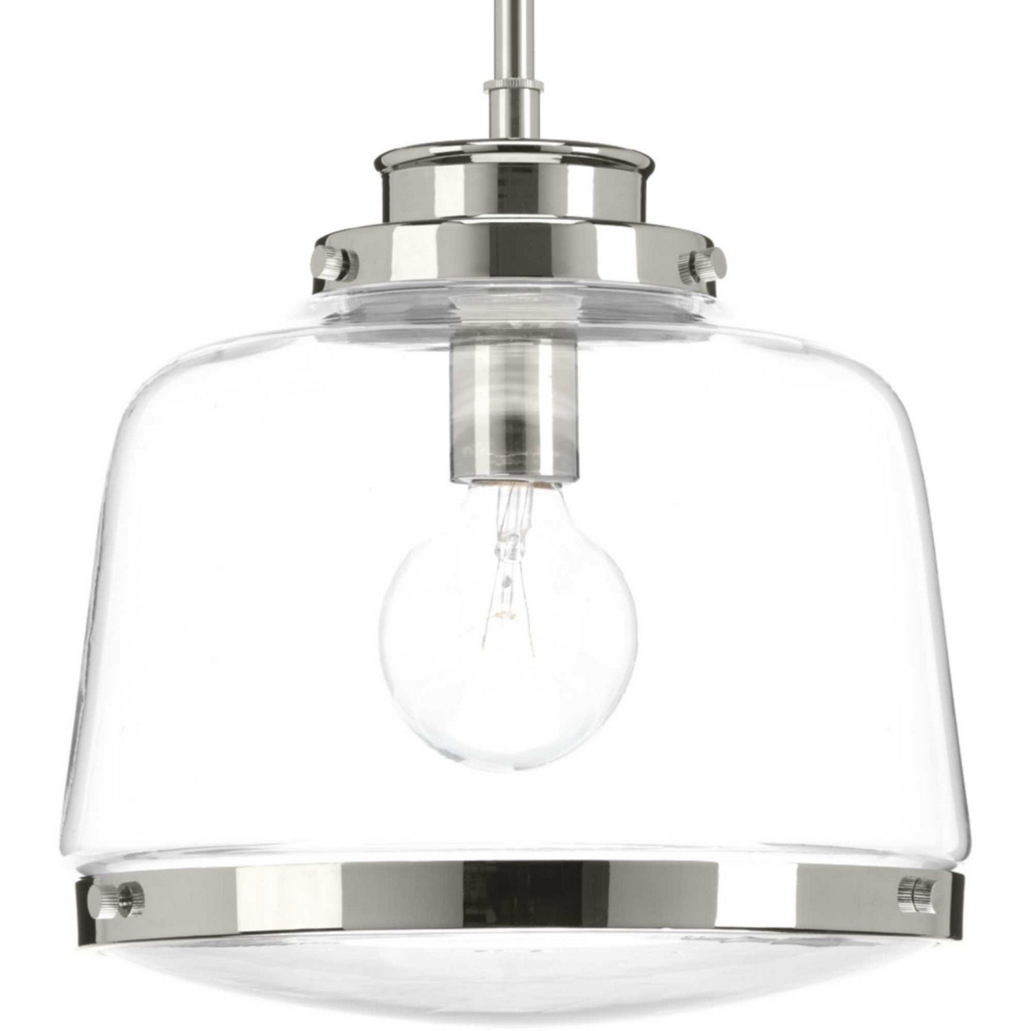 Progress Lighting - P500061-104 - One Light Pendant - Judson - Polished Nickel