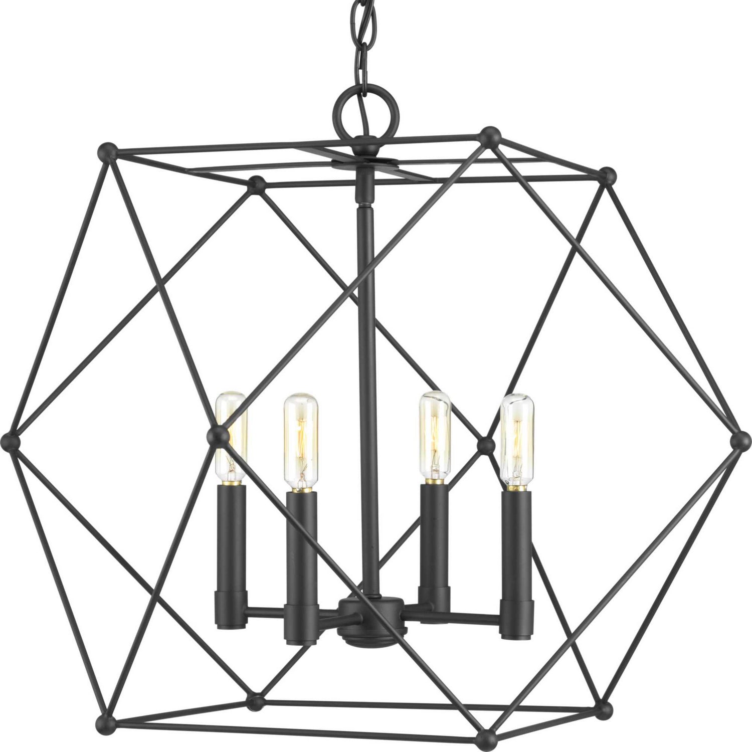 Progress Lighting - P500083-031 - Four Light Pendant - Spatial - Black