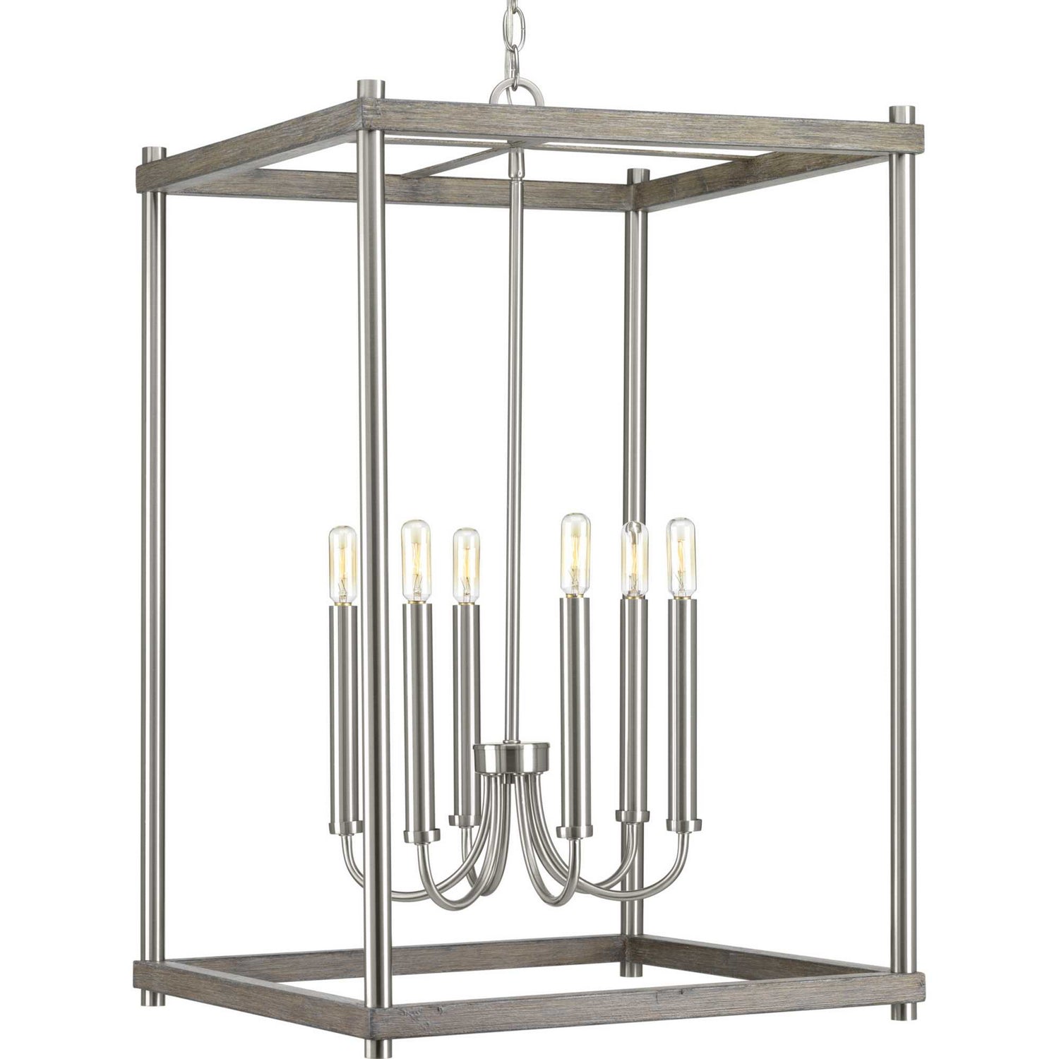 Progress Lighting - P500089-009 - Six Light Pendant - Fontayne - Brushed Nickel