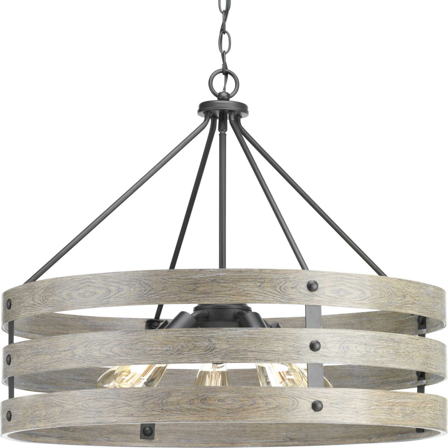 Progress Lighting - P500090-143 - Five Light Pendant - Gulliver - Graphite