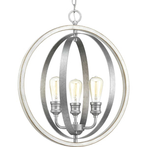 Progress Lighting - P500093-141 - Three Light Pendant - Conestee - Galvanized Finish