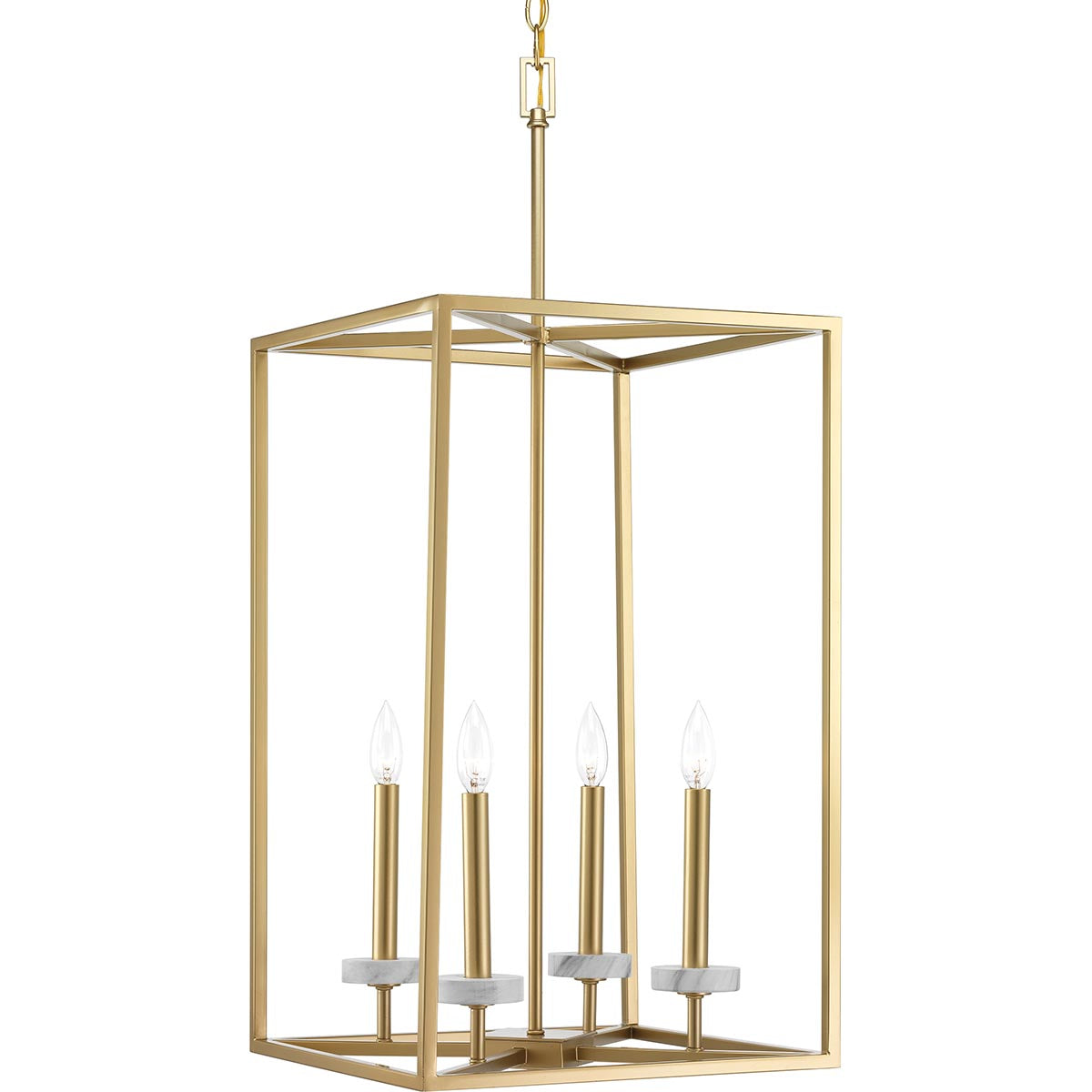 Progress Lighting - P500105-078 - Four Light Pendant - Palacio - Vintage Gold