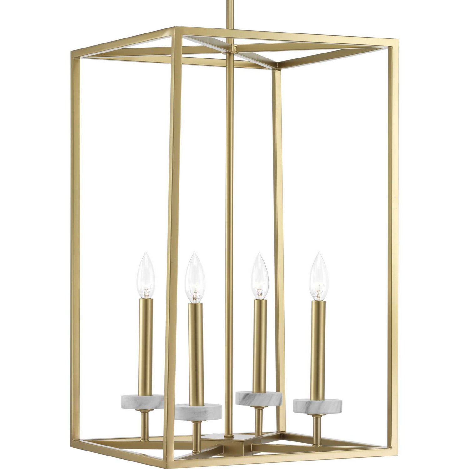 Progress Lighting - P500105-078 - Four Light Pendant - Palacio - Vintage Gold