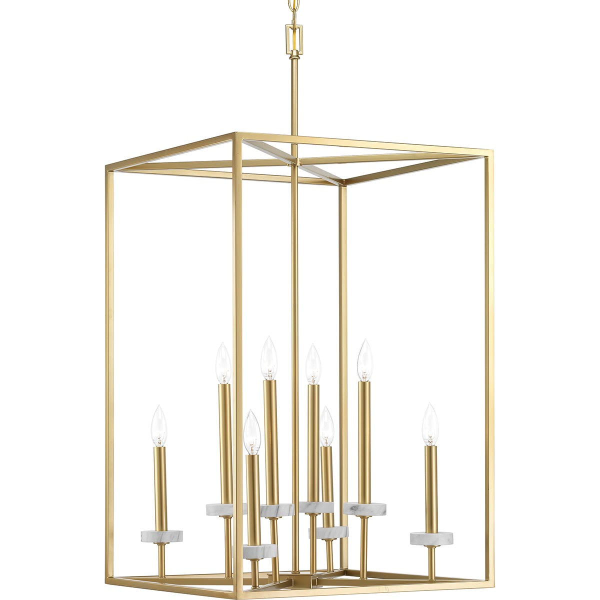 Progress Lighting - P500106-078 - Eight Light Pendant - Palacio - Vintage Gold