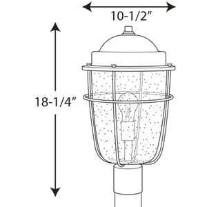 Progress Lighting - P540025-031 - One Light Post Lantern - Holcombe - Black