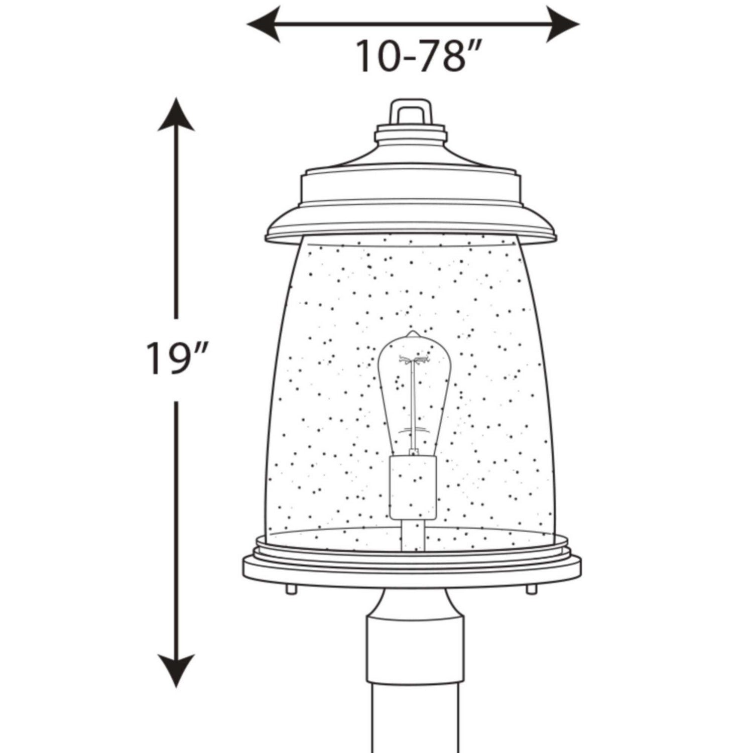 Progress Lighting - P540030-020 - One Light Post Lantern - Conover - Antique Bronze