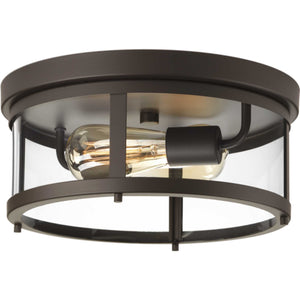 Progress Lighting - P550021-020 - Two Light Flush Mount - Gunther - Antique Bronze