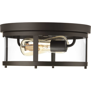 Progress Lighting - P550021-020 - Two Light Flush Mount - Gunther - Antique Bronze