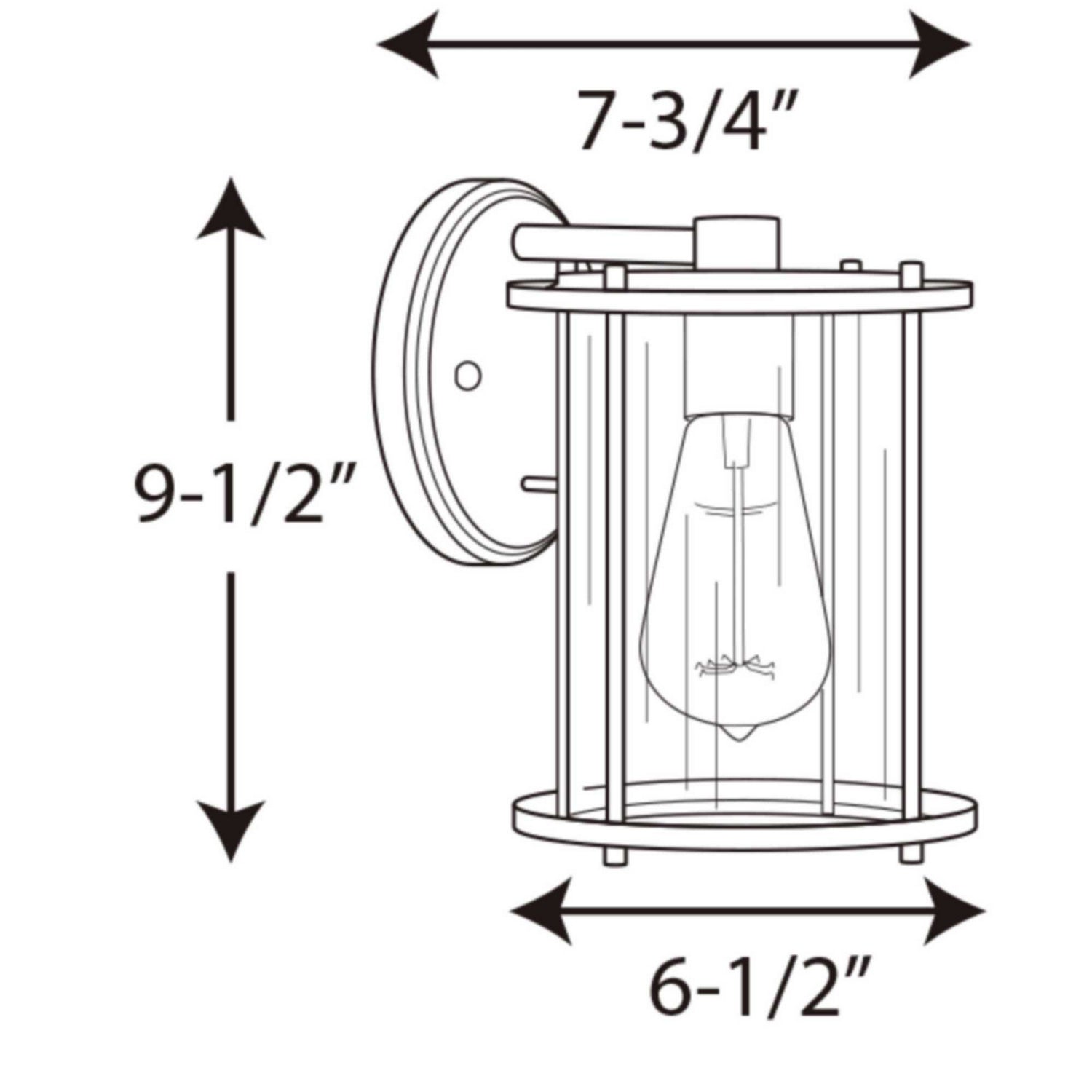 Progress Lighting - P560057-020 - One Light Wall Lantern - Gunther - Antique Bronze