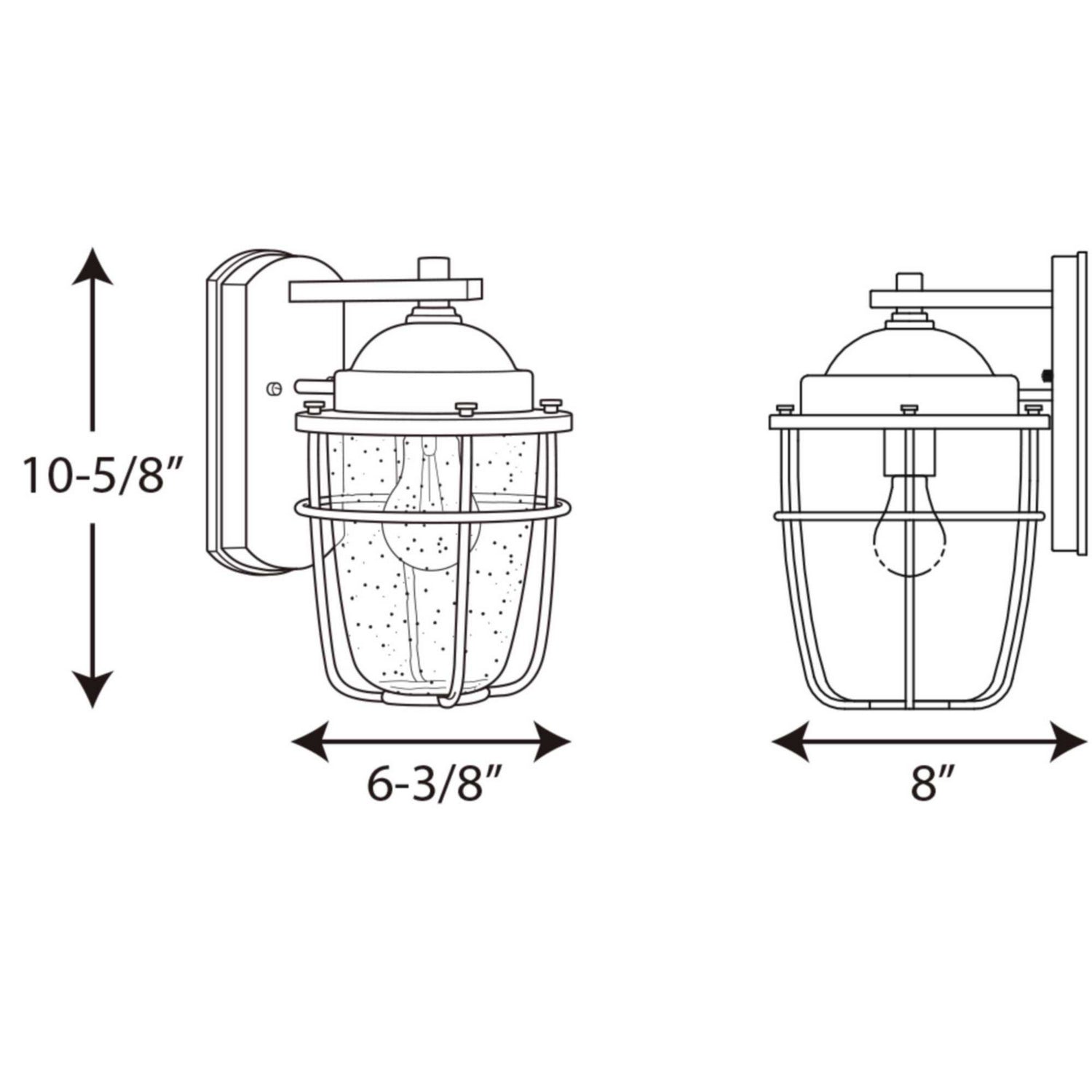 Progress Lighting - P560065-031 - One Light Wall Lantern - Holcombe - Black