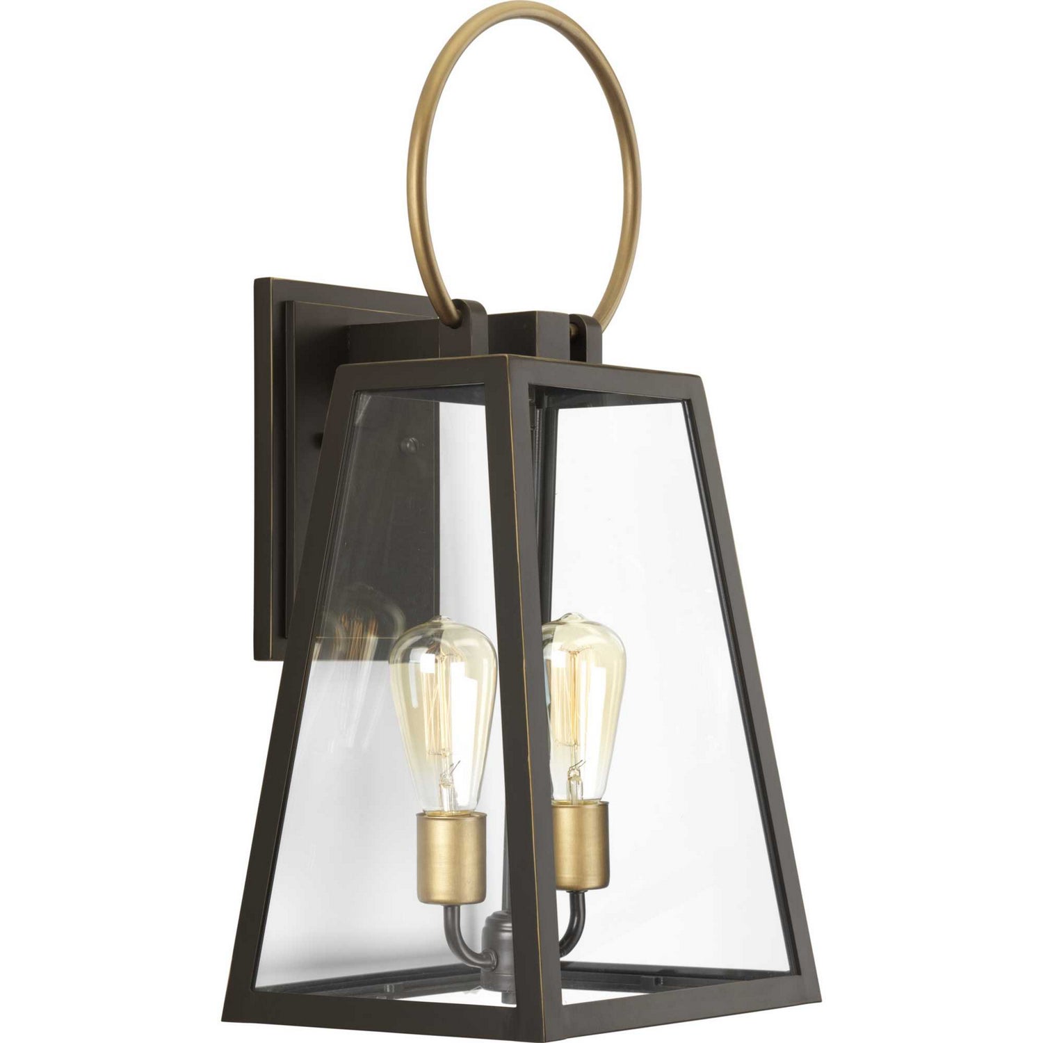 Progress Lighting - P560079-020 - Two Light Wall Lantern - Barnett - Antique Bronze