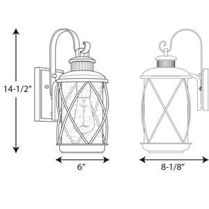 Progress Lighting - P560080-031 - One Light Wall Lantern - Hollingsworth - Black