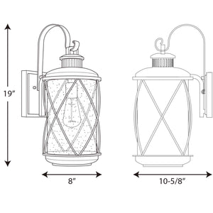 Progress Lighting - P560081-031 - One Light Wall Lantern - Hollingsworth - Black