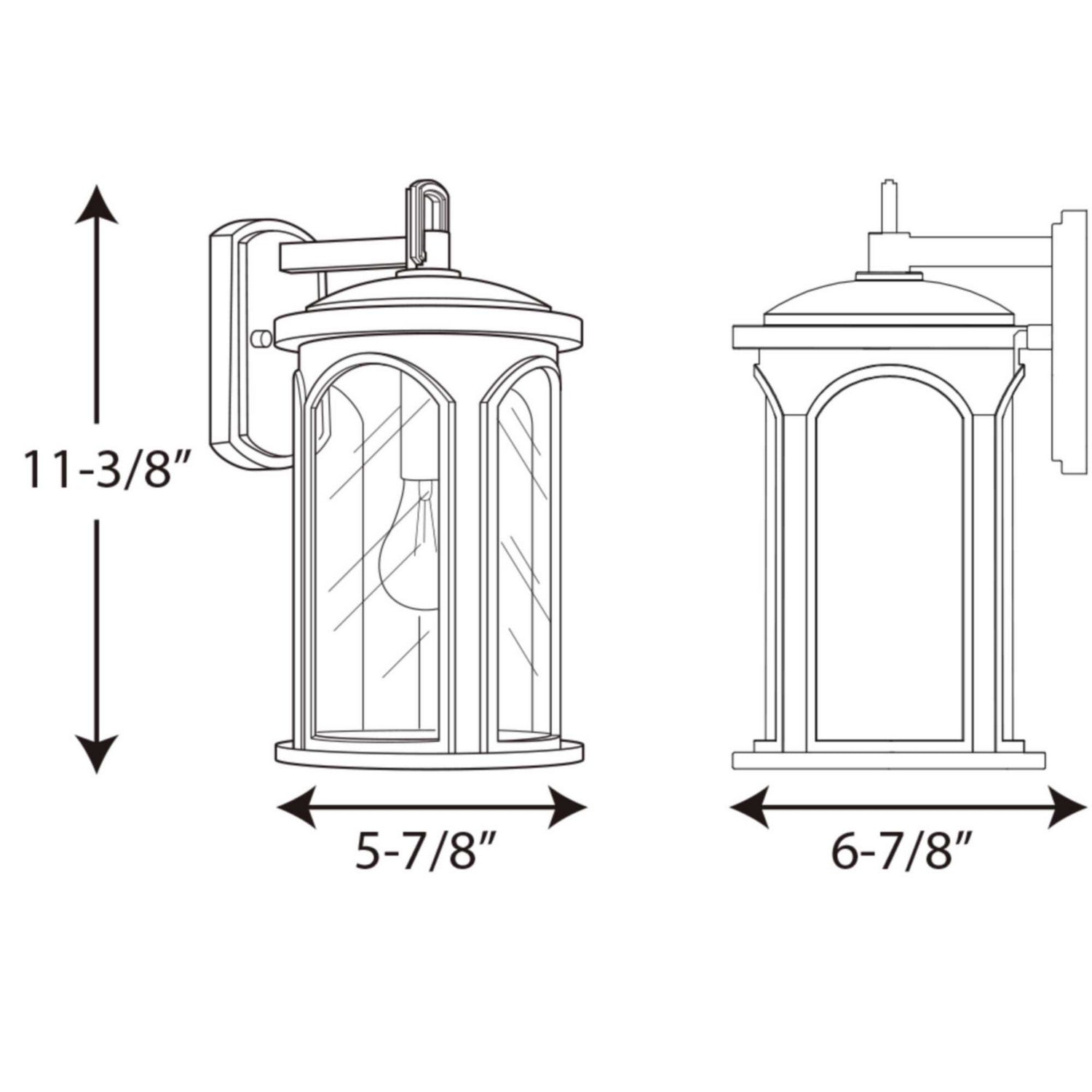 Progress Lighting - P560087-020 - One Light Wall Lantern - Gables - Antique Bronze