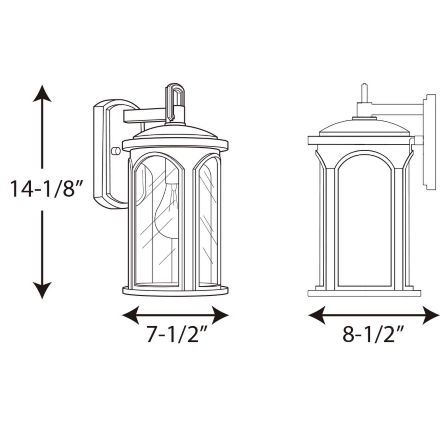 Progress Lighting - P560088-020 - One Light Wall Lantern - Gables - Antique Bronze