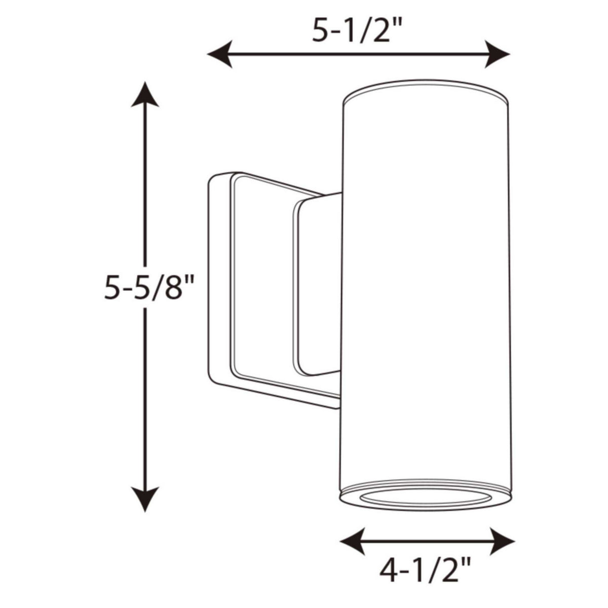 Progress Lighting - P563001-030-30K - LED Wall Lantern - 3IN Cylinders - White