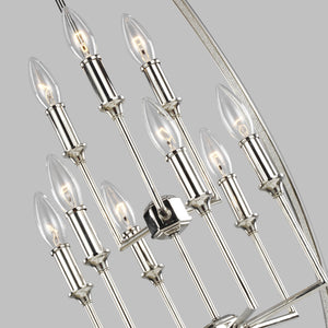 Visual Comfort Studio - F3058/9PN - Nine Light Chandelier - Corinne - Polished Nickel