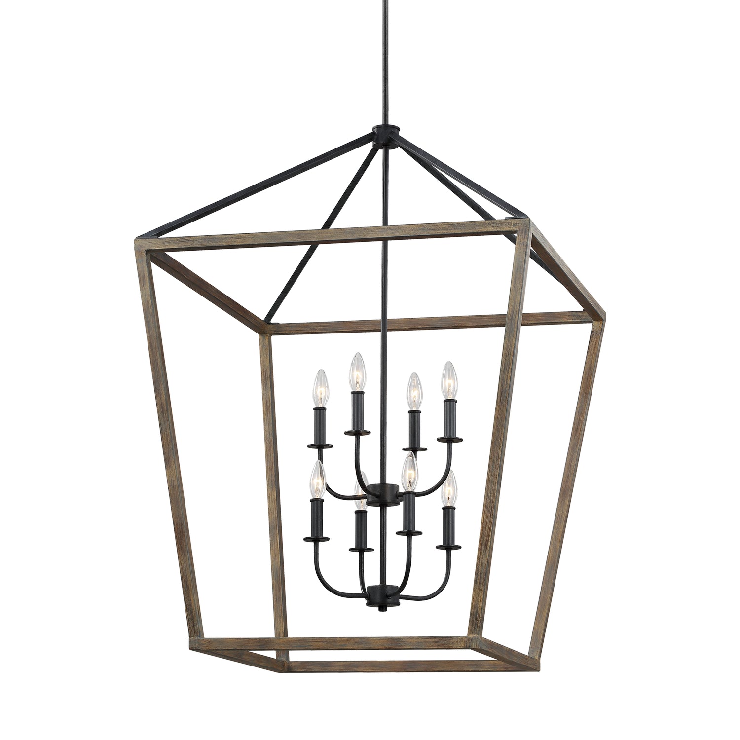 Visual Comfort Studio - F3194/8WOW/AF - Eight Light Chandelier - Gannet - Weathered Oak Wood / Antique Forged Iron