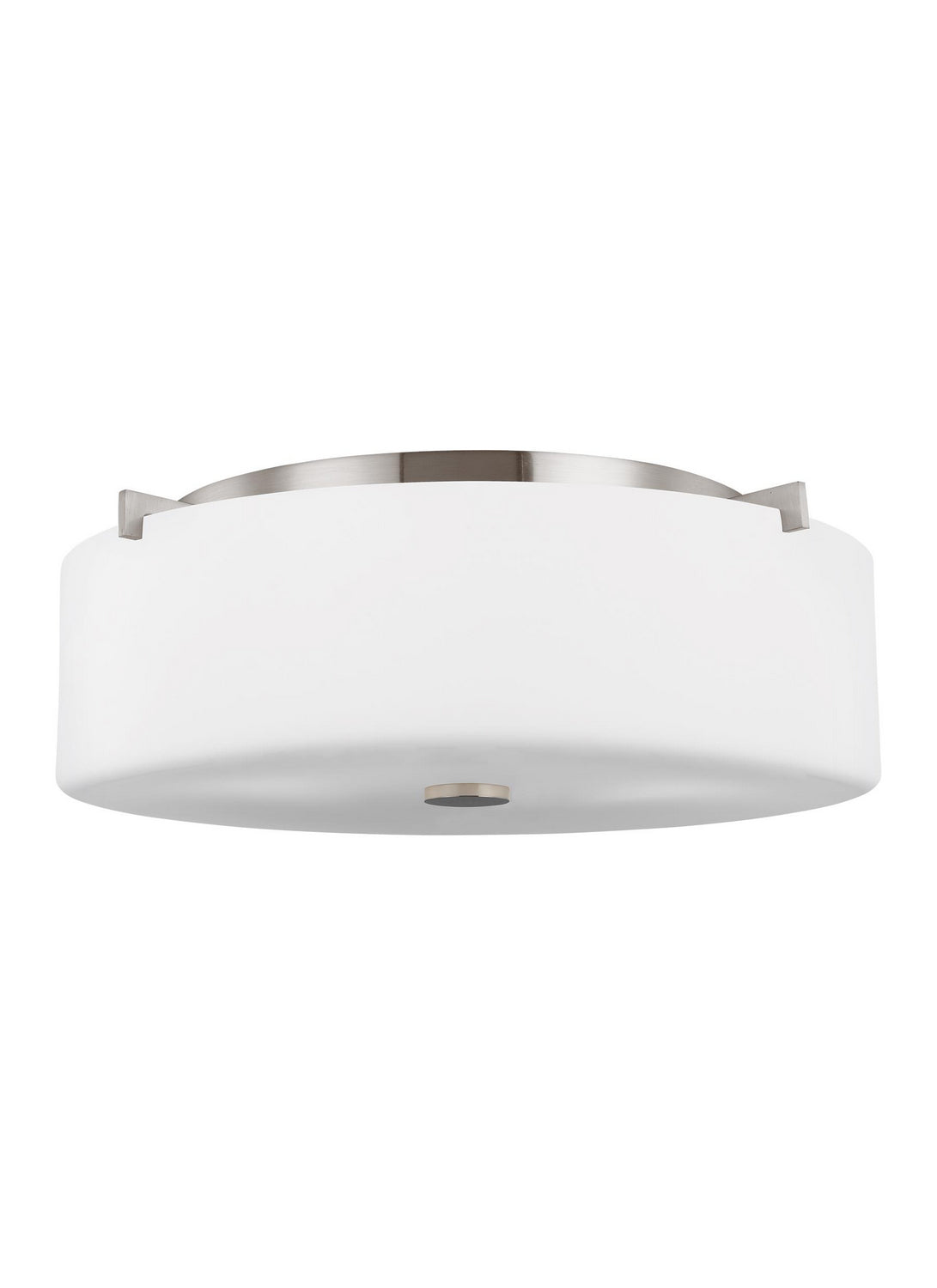 Generation Lighting. - FM312BS - Three Light Flush Mount - Sunset Drive - Brushed Steel