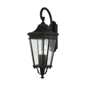 Generation Lighting. - OL5405BK - Four Light Wall Lantern - Cotswold Lane - Black