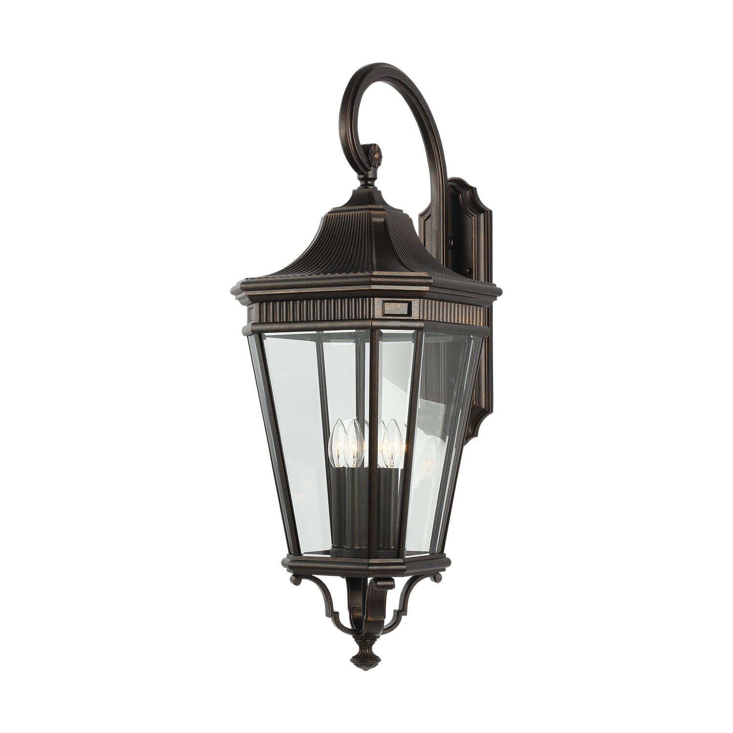 Generation Lighting. - OL5405GBZ - Four Light Wall Lantern - Cotswold Lane - Grecian Bronze