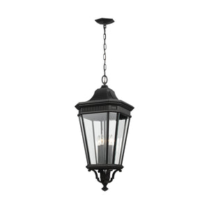 Generation Lighting. - OL5414BK - Four Light Hanging Lantern - Cotswold Lane - Black