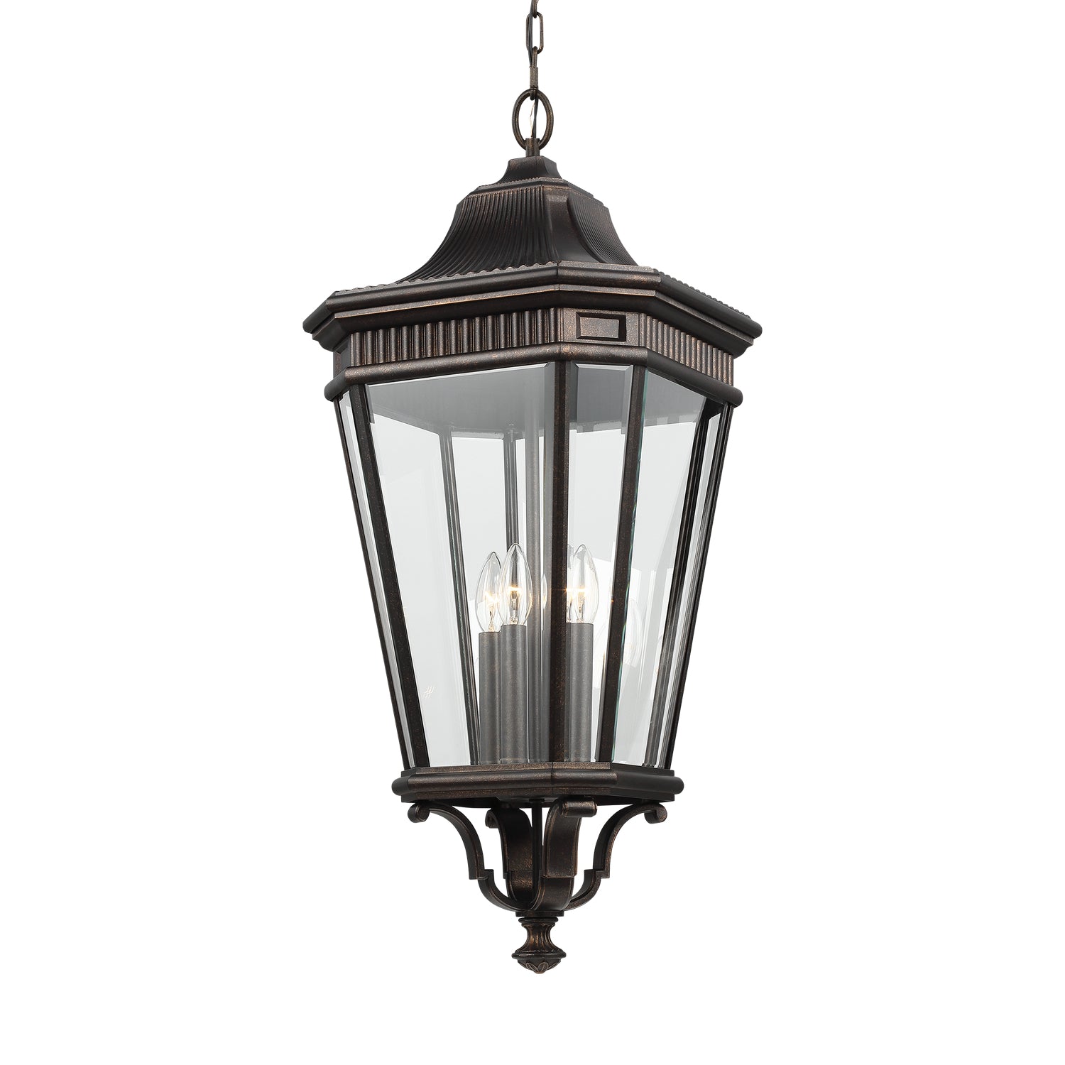 Generation Lighting. - OL5414GBZ - Four Light Hanging Lantern - Cotswold Lane - Grecian Bronze