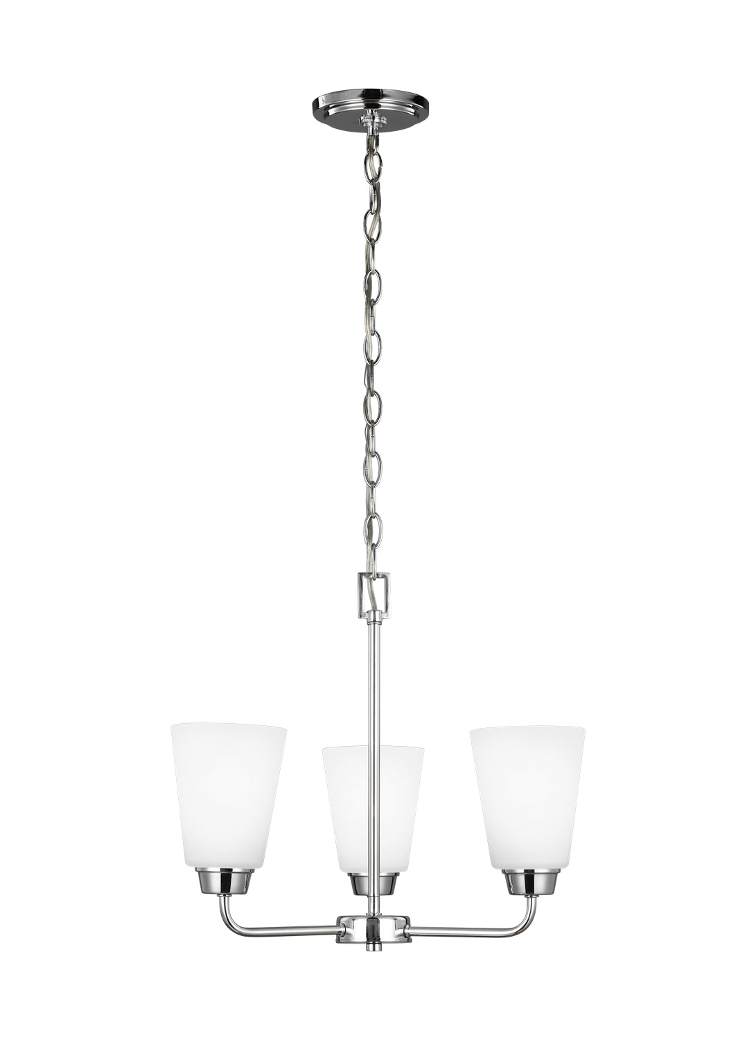 Generation Lighting. - 3115203-05 - Three Light Chandelier - Kerrville - Chrome