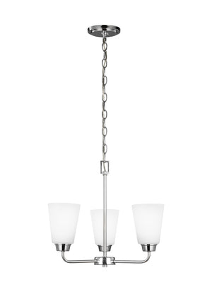 Generation Lighting. - 3115203-05 - Three Light Chandelier - Kerrville - Chrome