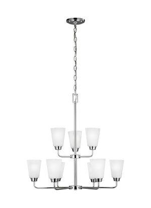 Generation Lighting. - 3115209EN3-05 - Nine Light Chandelier - Kerrville - Chrome