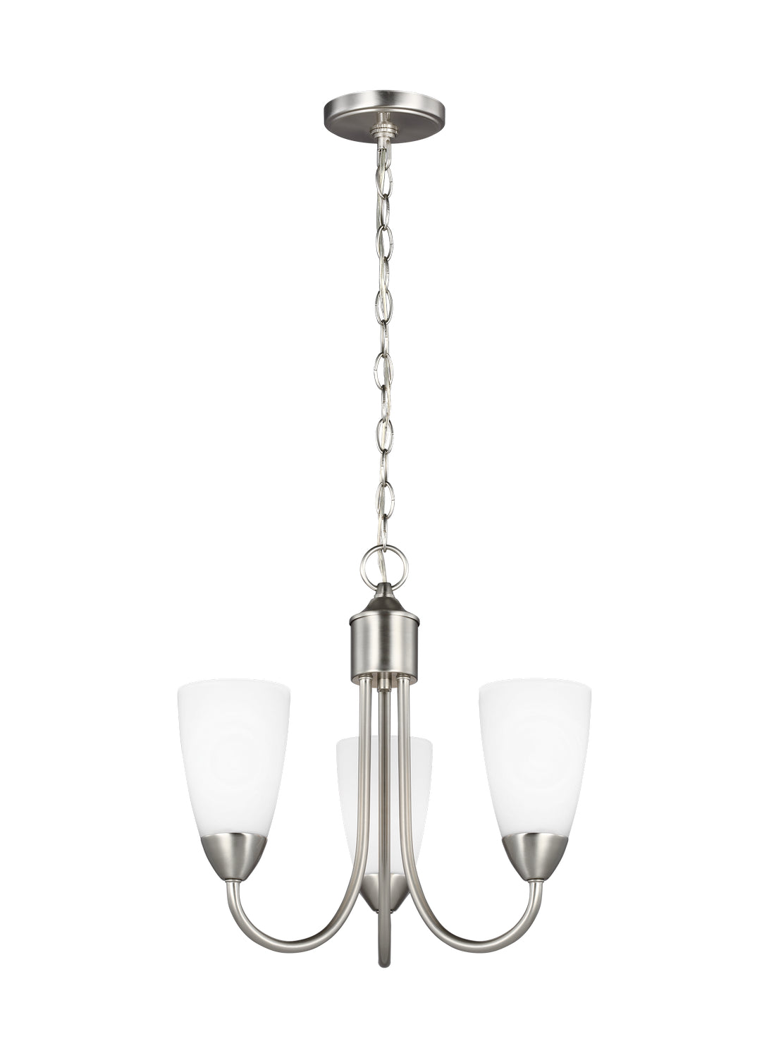 Generation Lighting. - 3120203-962 - Three Light Chandelier - Seville - Brushed Nickel