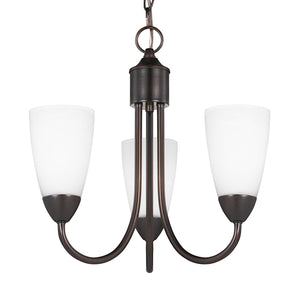 Generation Lighting. - 3120203EN3-710 - Three Light Chandelier - Seville - Bronze