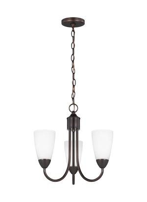 Generation Lighting. - 3120203EN3-710 - Three Light Chandelier - Seville - Bronze