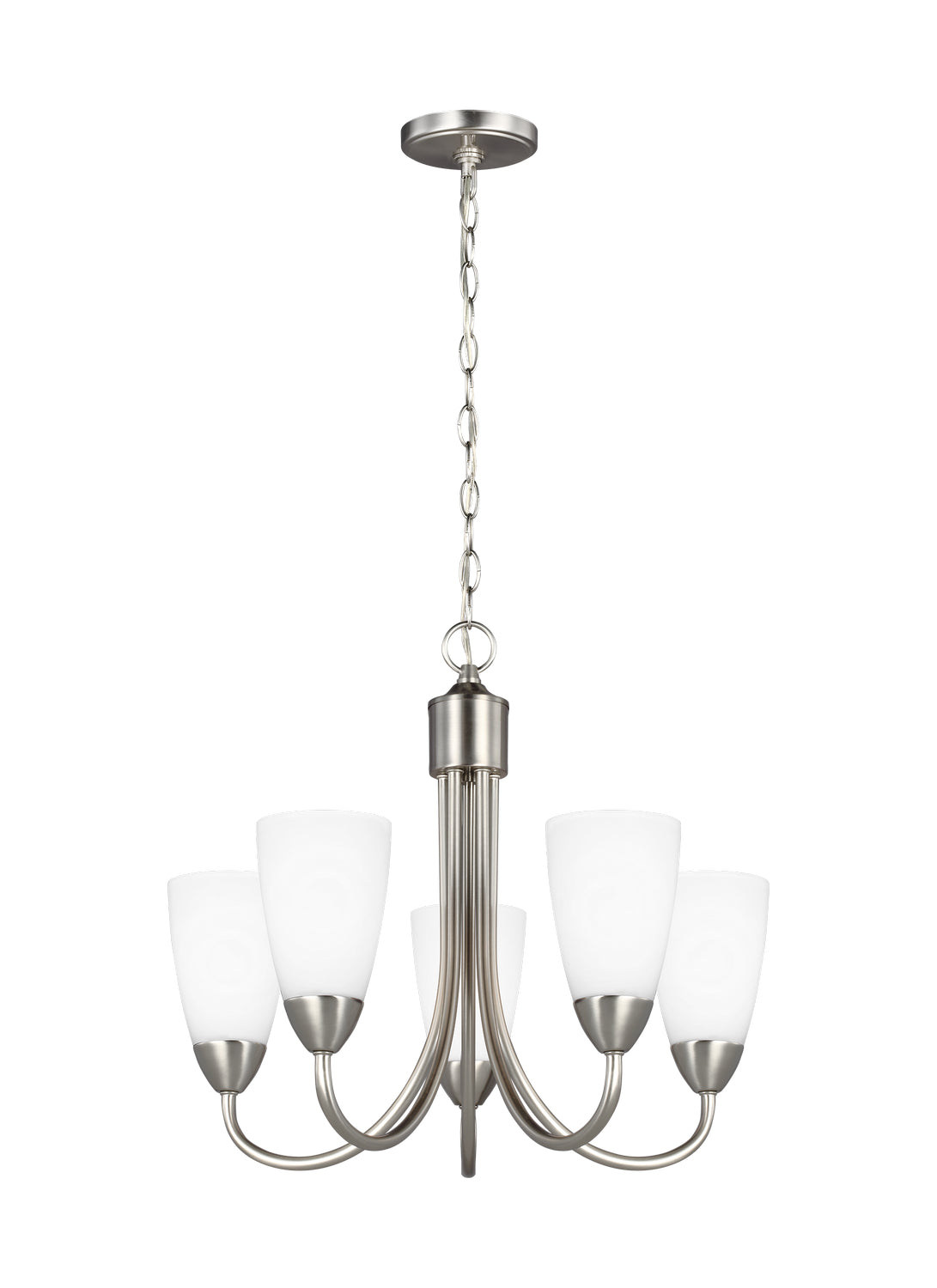 Generation Lighting. - 3120205-962 - Five Light Chandelier - Seville - Brushed Nickel