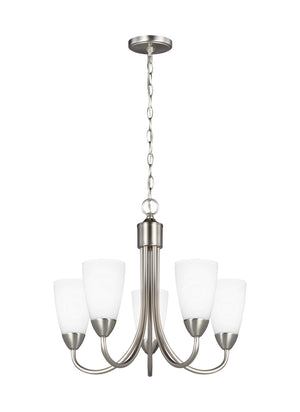 Generation Lighting. - 3120205-962 - Five Light Chandelier - Seville - Brushed Nickel