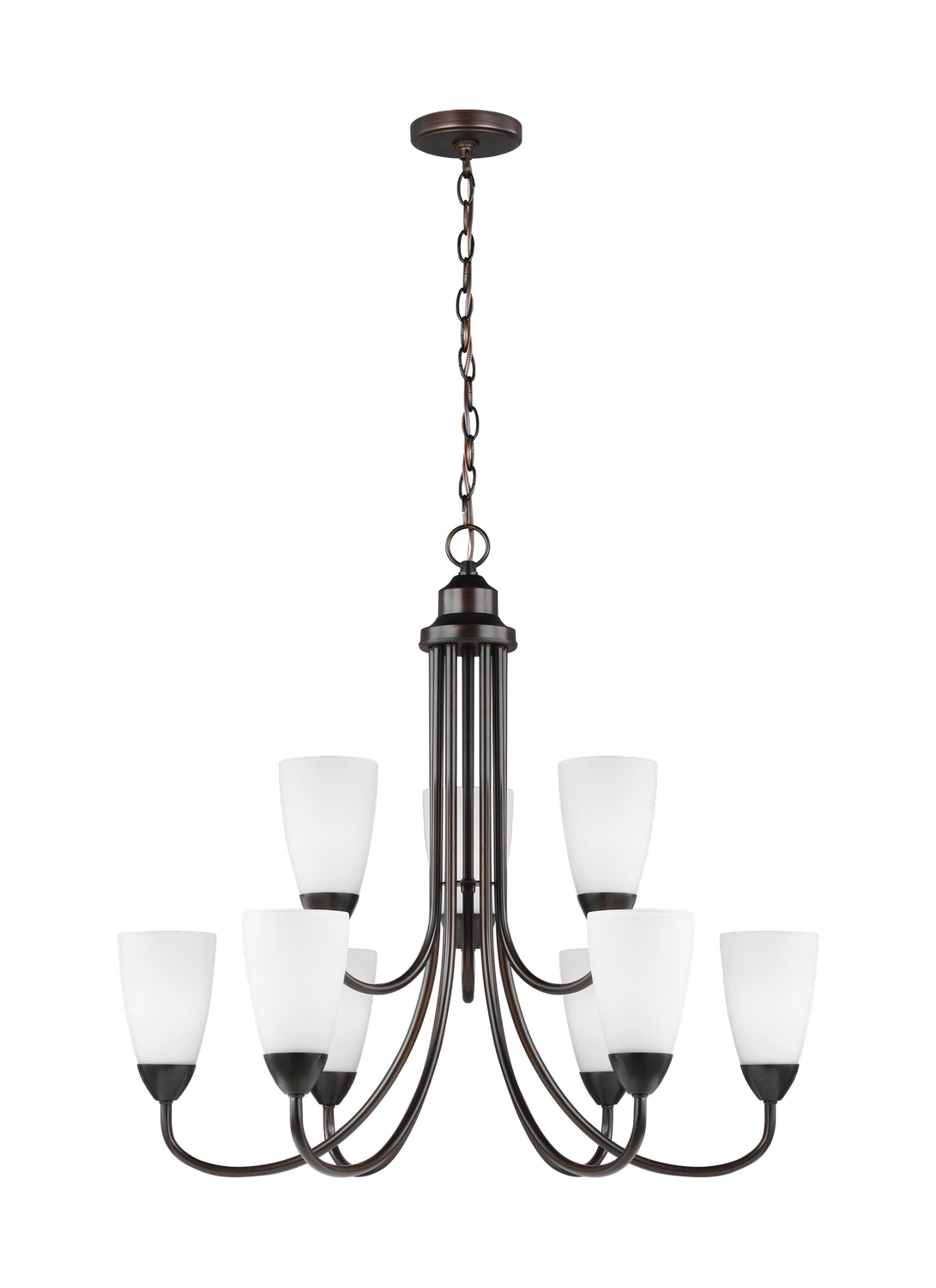 Generation Lighting. - 3120209-710 - Nine Light Chandelier - Seville - Bronze