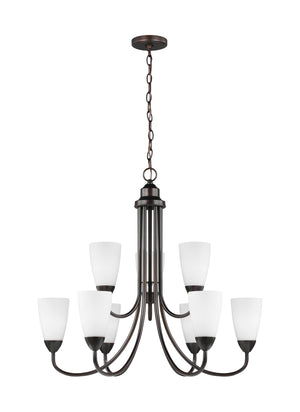 Generation Lighting. - 3120209-710 - Nine Light Chandelier - Seville - Bronze