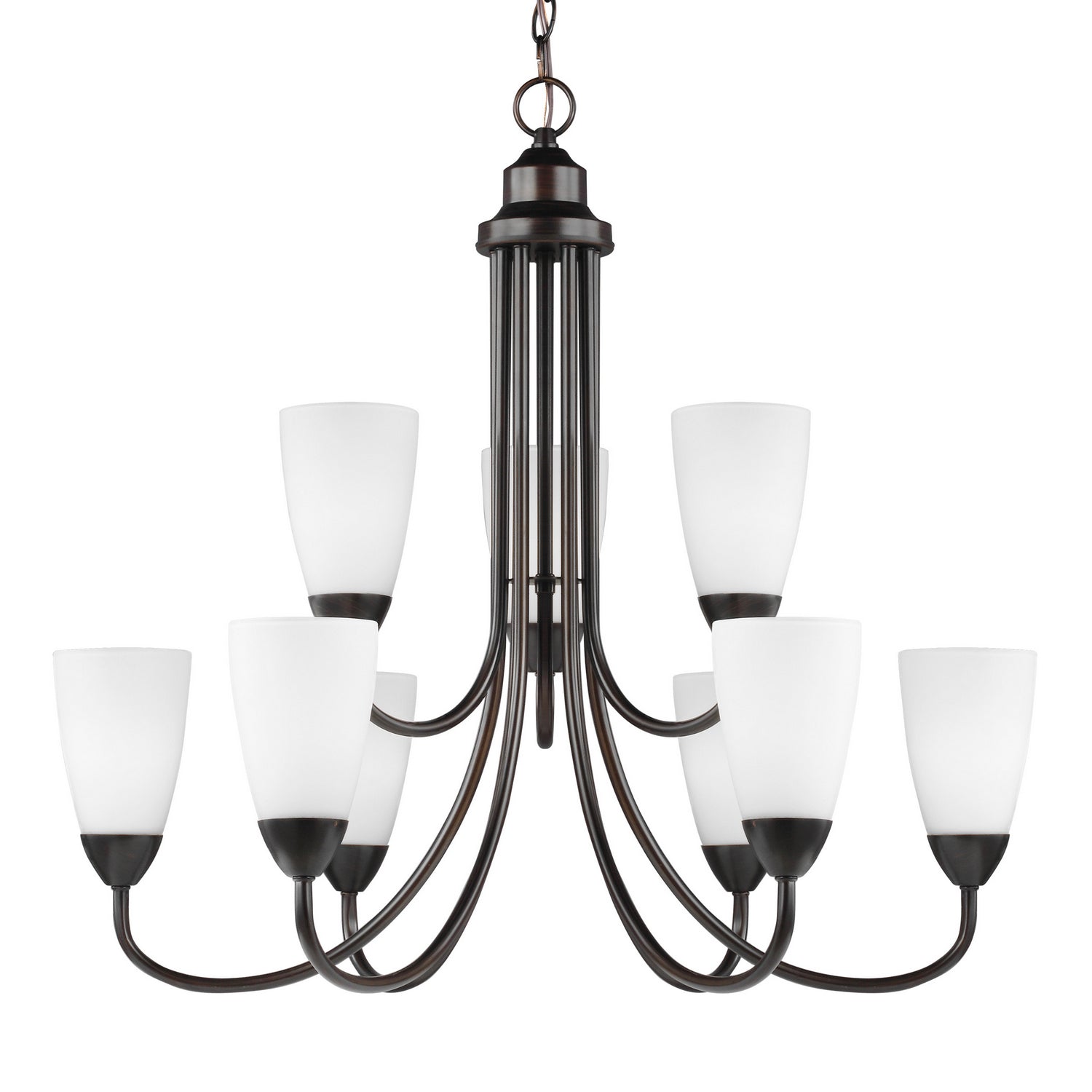 Generation Lighting. - 3120209EN3-710 - Nine Light Chandelier - Seville - Bronze