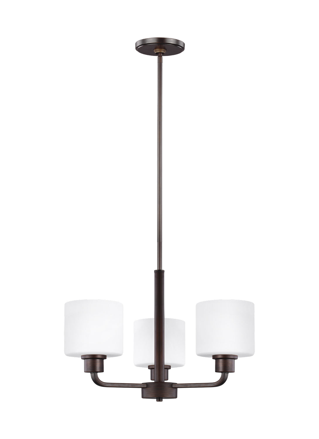 Generation Lighting. - 3128803-710 - Three Light Chandelier - Canfield - Bronze